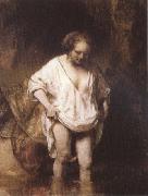 REMBRANDT Harmenszoon van Rijn Hendrickie Bathing in a Stream oil painting picture wholesale